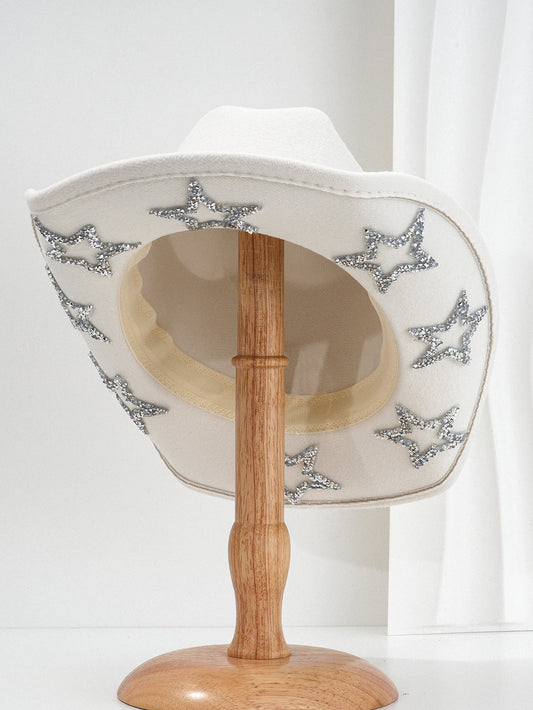 Fashion Retro Diamond Star Western Cowboy Hat