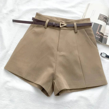 Chic A - Line Belted Women's Shorts - Stylunna
