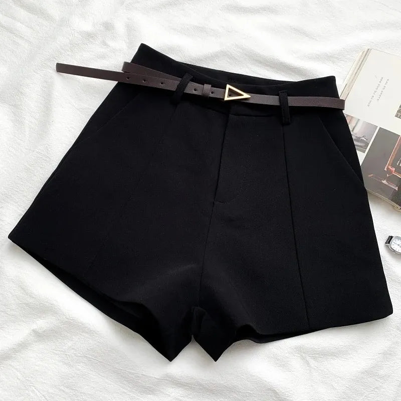Chic A - Line Belted Women's Shorts - Stylunna