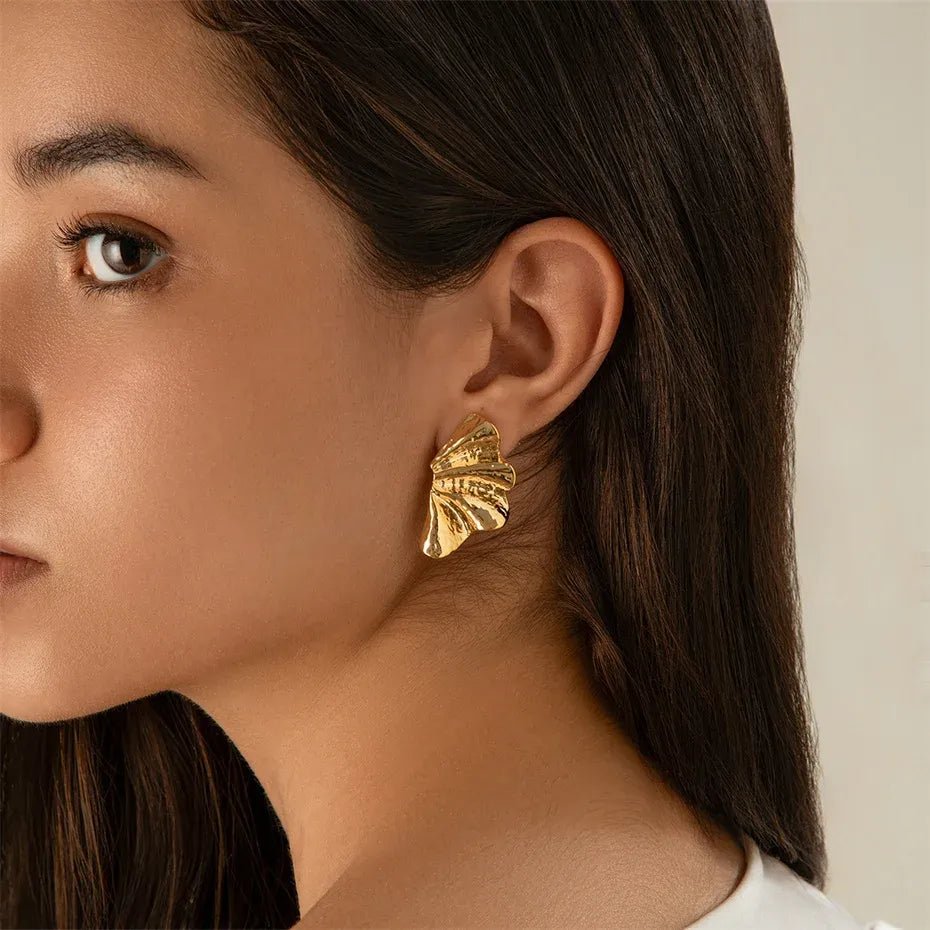 Maple Leaf Stud Earrings - Stylunna