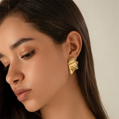 Maple Leaf Stud Earrings - Stylunna