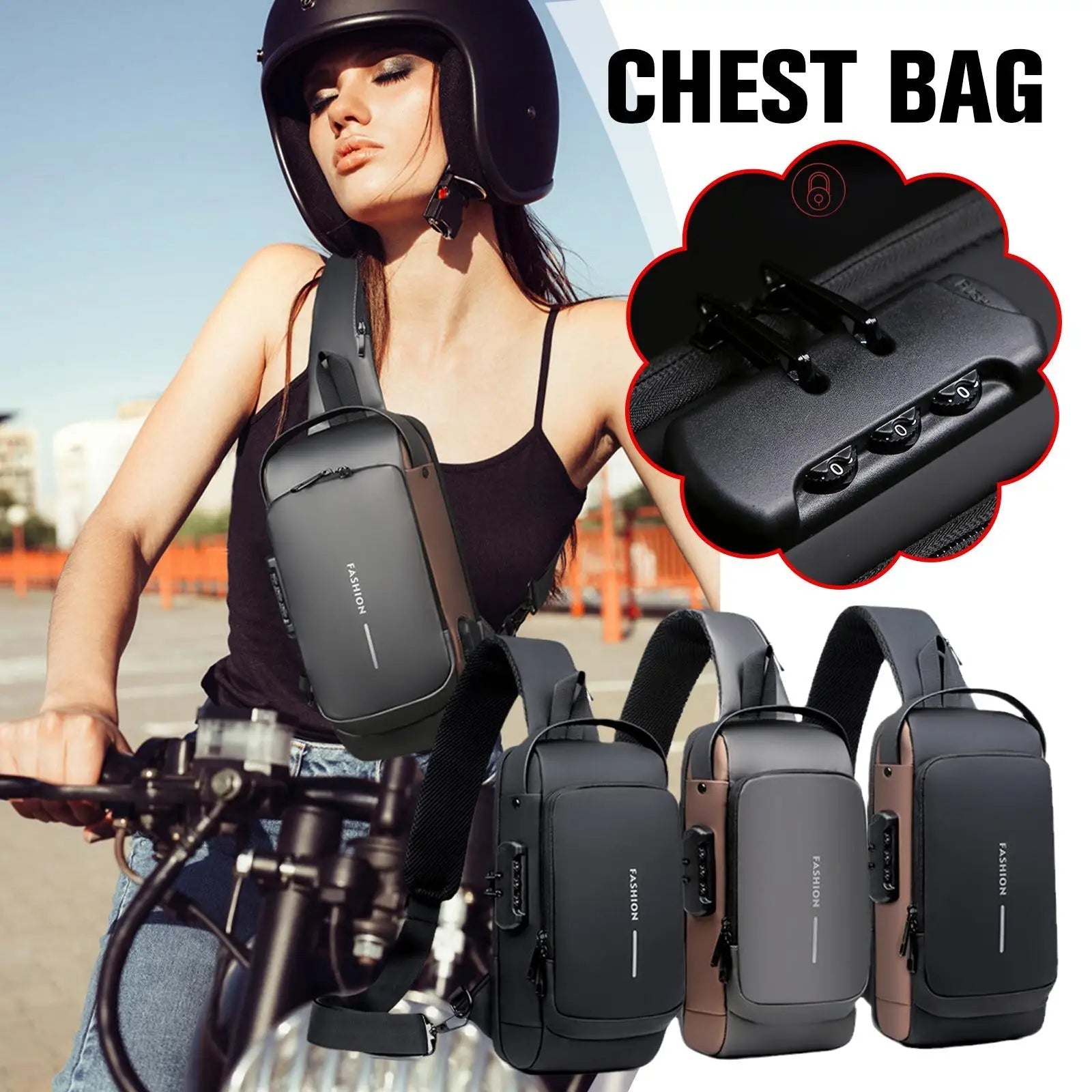 Men's Anti - Theft Sling Pack - Stylunna