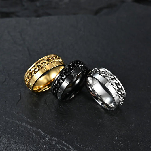 Men's Roman Fidget Spinner Ring - Stylunna