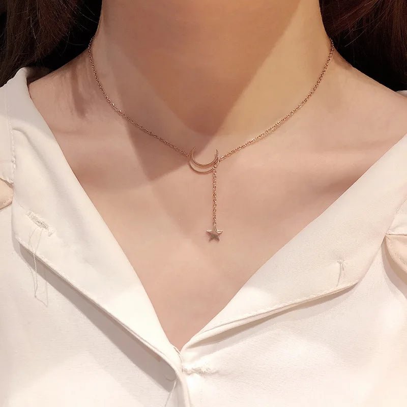 Moon Star Choker Necklace - Stylunna