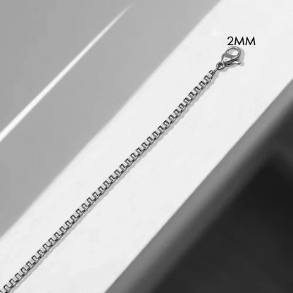 Silver Box Chain Minimalist Bracelet - Stylunna