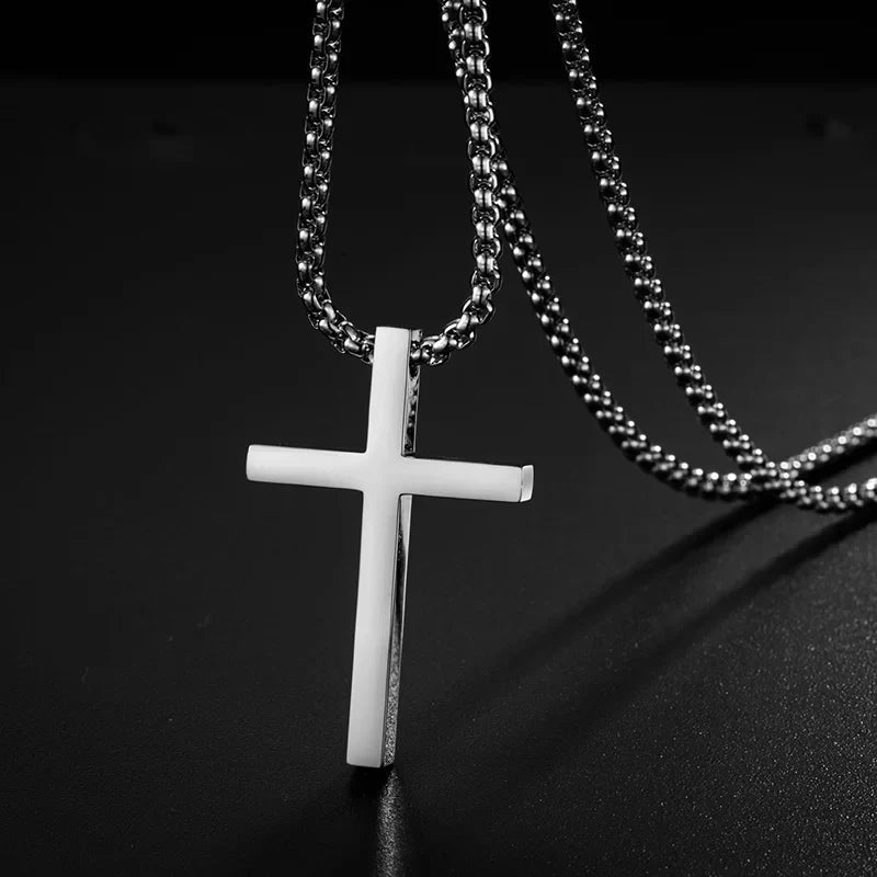 Stainless Steel Cross Pendant Necklace - Stylunna