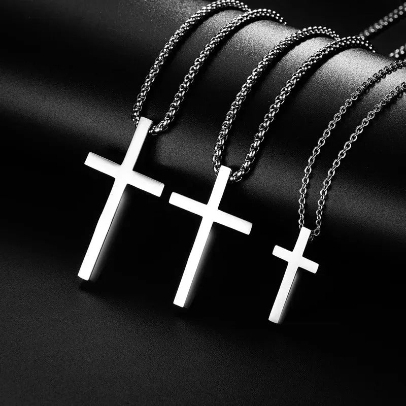 Stainless Steel Cross Pendant Necklace - Stylunna