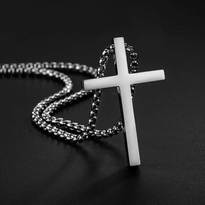 Stainless Steel Cross Pendant Necklace - Stylunna