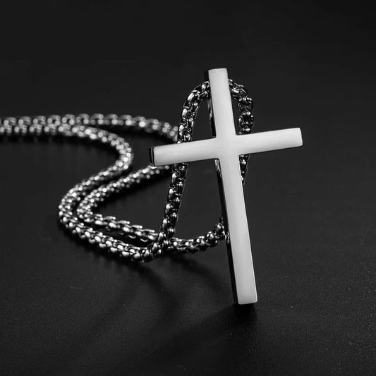 Stainless Steel Cross Pendant Necklace - Stylunna