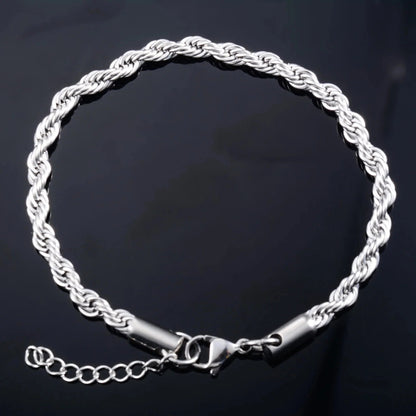 Stainless Steel Rope Chain Bracelet - Stylunna