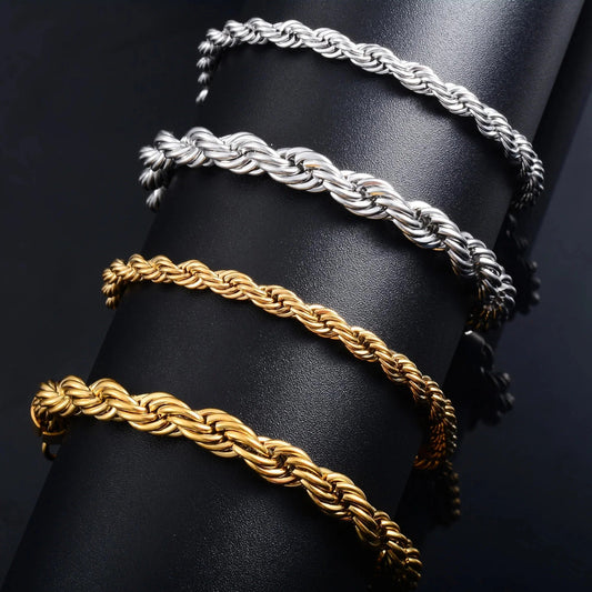Stainless Steel Rope Chain Bracelet - Stylunna