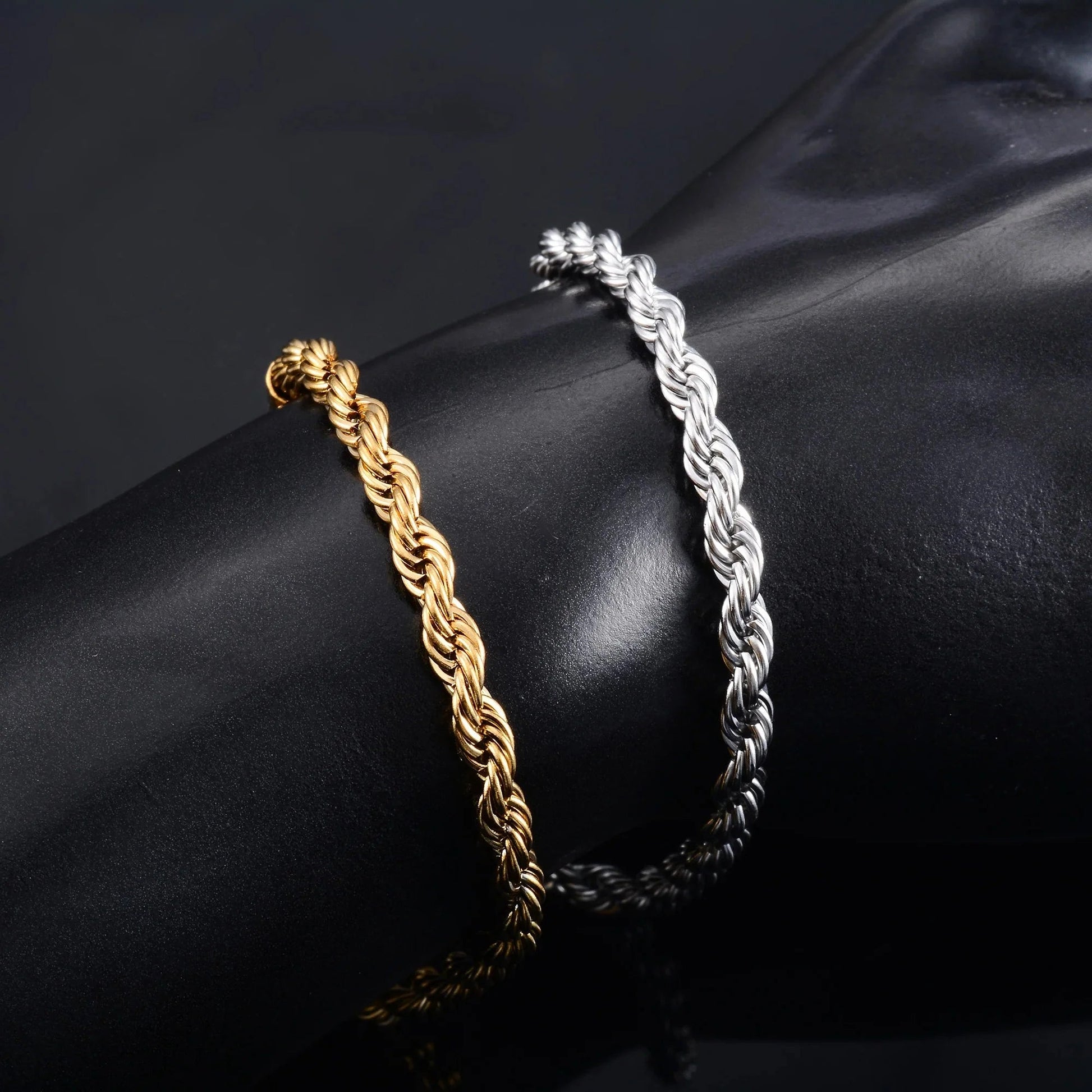 Stainless Steel Rope Chain Bracelet - Stylunna