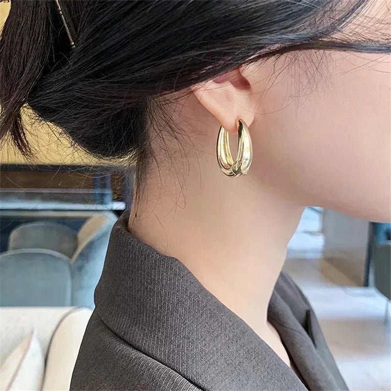 Vintage Hoop Drop Earrings - Stylunna